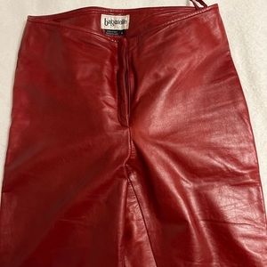 Sold***Bagatelle GENUINE RED  LEATHER PANTS SZ 6